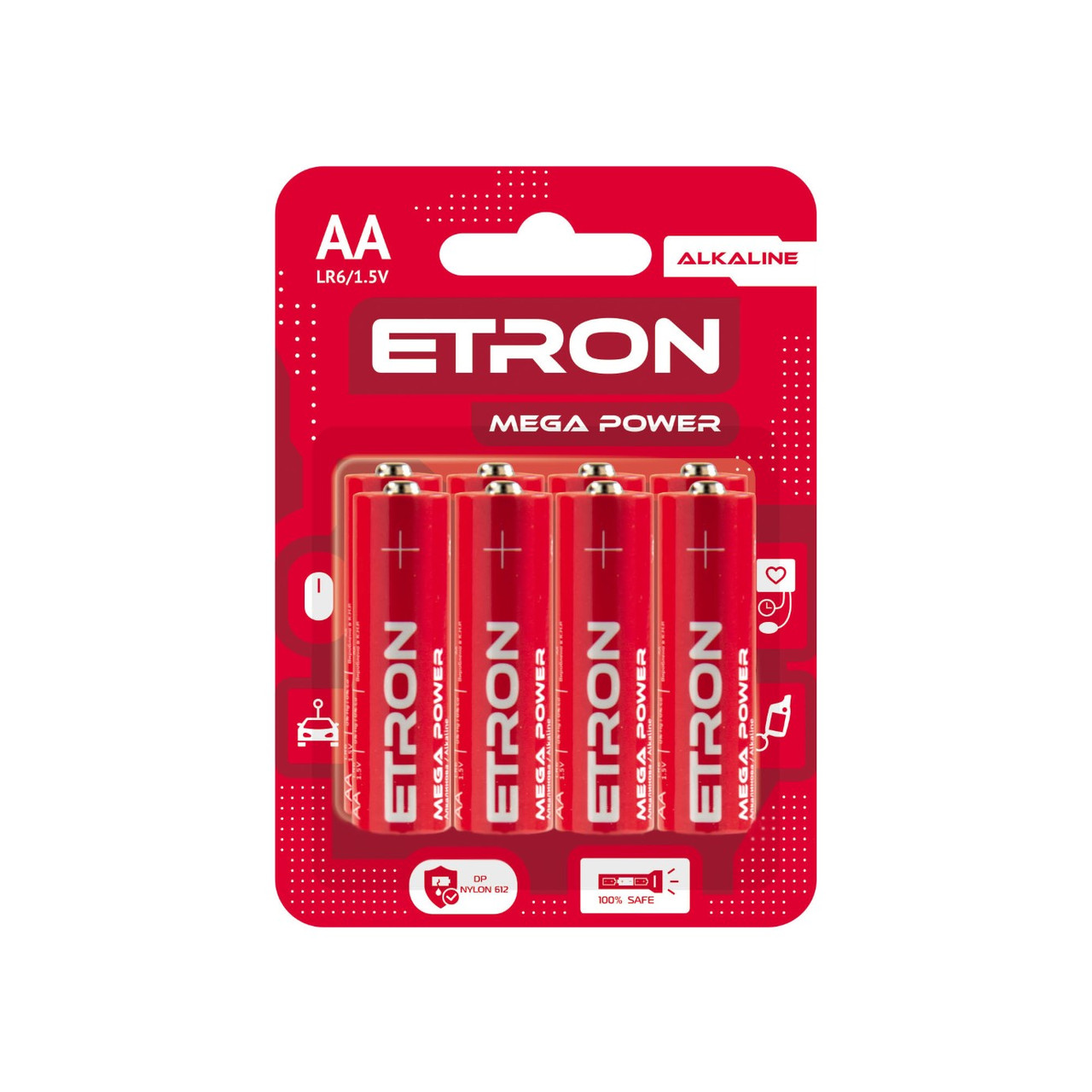 Батарейки Etron Mega Power LR-06/блістер 4шт (12)(120)