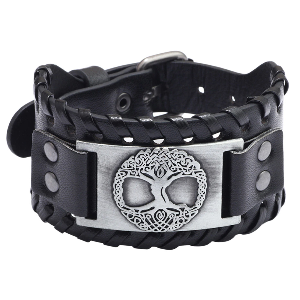 Браслет (bpm-006) із металевою вставкою Дерево Життя (bpm-006), фото 1