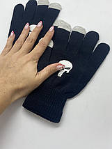 Рукавички Череп для сенсорного екрана Розмір One Size Чорні, фото 3