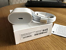 Швидка Зарядка для iPhone 13 Pro Max 20W USB-C + Кабель Type-C на Lightning, фото 5