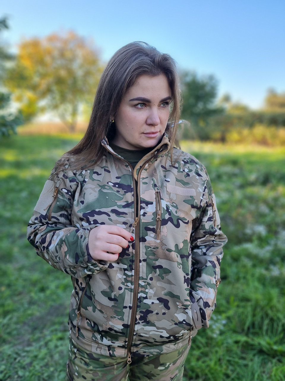 Жіноча курточка Soft shell мультикам