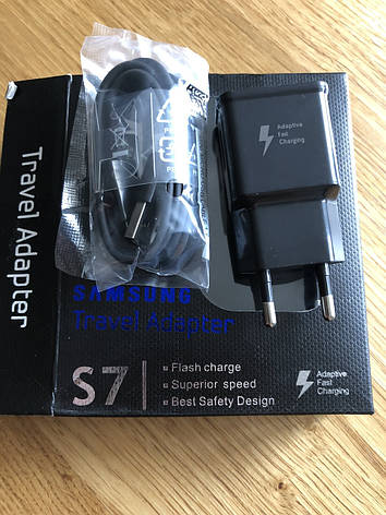 Зарядний пристрій для Samsung + кабель micro USB FAST CHARGING 2 Ампери, Samsung S4, S5, S6, S7, фото 1