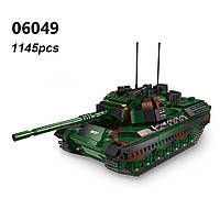 Военный конструктор немецкий танк леопард Leopard 1 Kampfpanzer в коробке (1145 деталей)