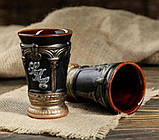 Подарунковий набір для алкоголю Кінжал на дерев'яній підставці - крутий та оригінальний подарунок для чоловіка, фото 2