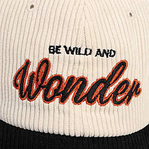 Кепка Бейсболка Чоловіча Жіноча вельвет з написом be wild and wonder, фото 3