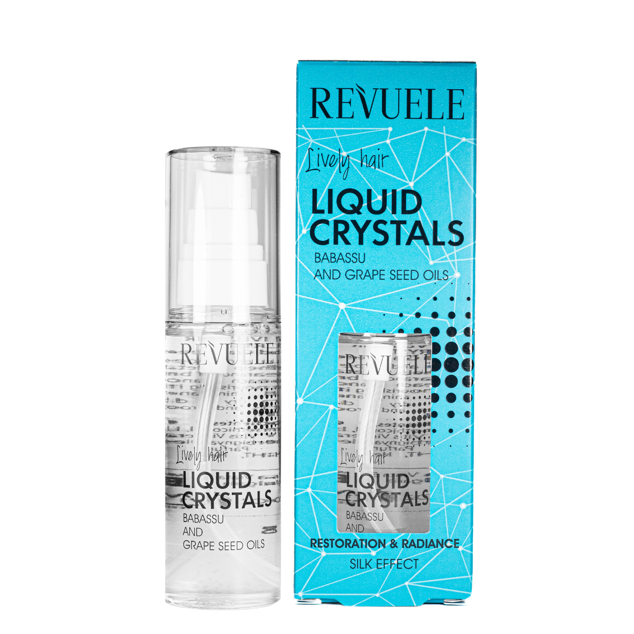 Рідкі кристали для волосся Revuele Lively Hair Liquid Crystals з олією бабасу та виноградних кісточок 50 мл