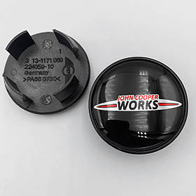 Ковпачки (заглушки) в литі диски MINI (Мини) JOHN COOPER WORKS 54мм Чорні (313-1171-069)