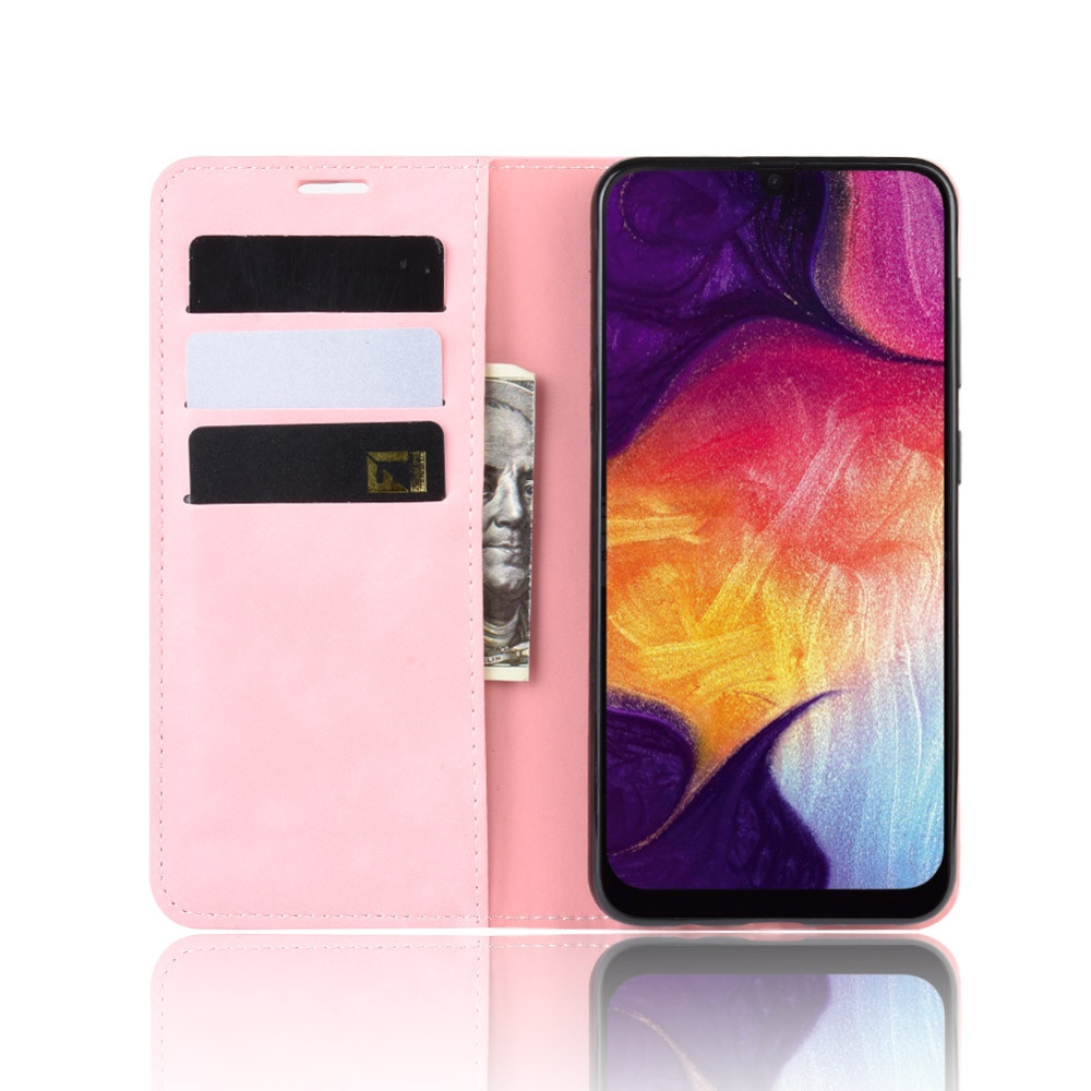 Чехол Taba Retro-Skin для Samsung Galaxy A30S / A307 книжка кожа PU с визитницей розовый - фото 6 - id-p1704238446