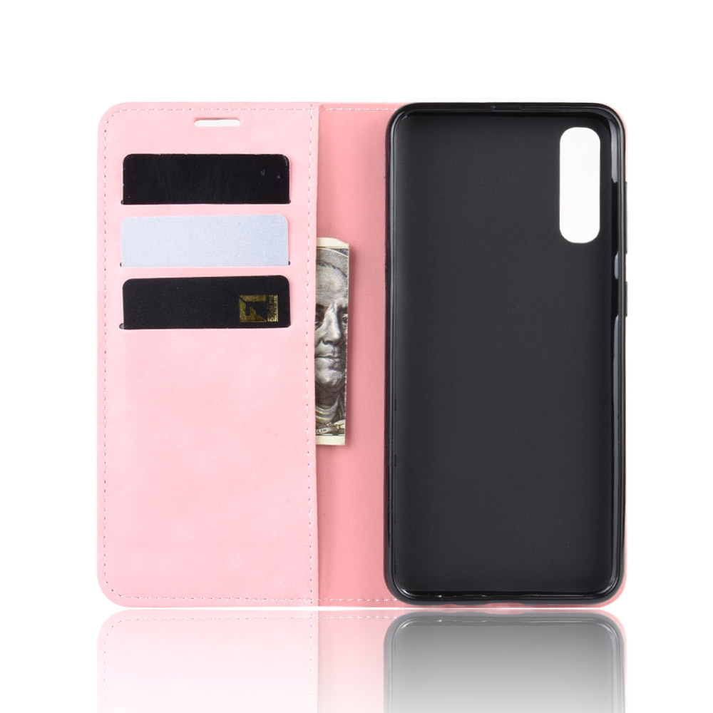 Чехол Taba Retro-Skin для Samsung Galaxy A30S / A307 книжка кожа PU с визитницей розовый - фото 5 - id-p1704238446