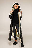 44-58р. Пуховик женский без меха, в пол 1202 Лак | размеры 44-58р.