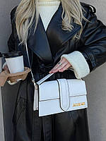 Жіноча подарункова сумка Jacquemus white (біла) BONO0716 красива стильна лаконічна топ