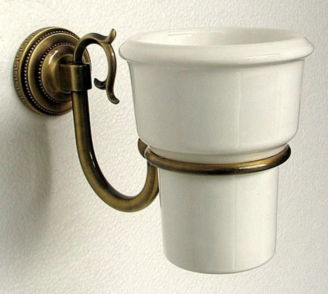 Стакан для зубных щеток на бронзовой подставке Pacini&Saccardi Florence 30090 керамика подвесной Стакан для зубных щеток на бронзовой подставке Pacini&Saccardi Florence 30090 керамика подвесной