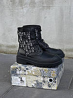 Женские ботинки Dior Boots Black (чёрные) крутая модная демисезонная обувь L0091 топ
