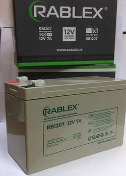 Акумуляторна батарея 12V 7mAh Rablex RB 127  (10 шт/ящ)