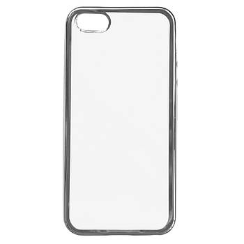 Чохол Silicone Frame прозорий на Apple iPhone 5 / 5S / SE Silver