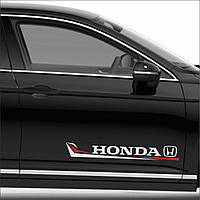 Наклейка Honda на передние двери (серебристо-серый)