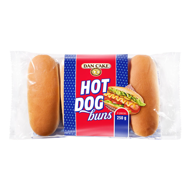 Dan Cake Булочки для хот-догів упаковка 4шт 250 г, фото 1