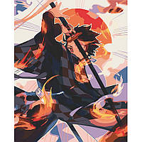 Картина за номерами "Вогняний воїн" Art Craft 10330-AC 40х50 см топ