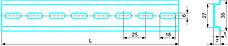 Din-рейка перфорована, оцинкована, 35х7,5х1000мм, (1 метр) товщина - 1 мм. Electro, фото 2