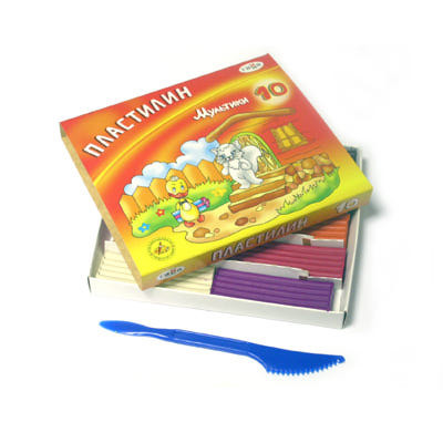 Пластилін 10цв " Мультики" 200 г (ГАММА)