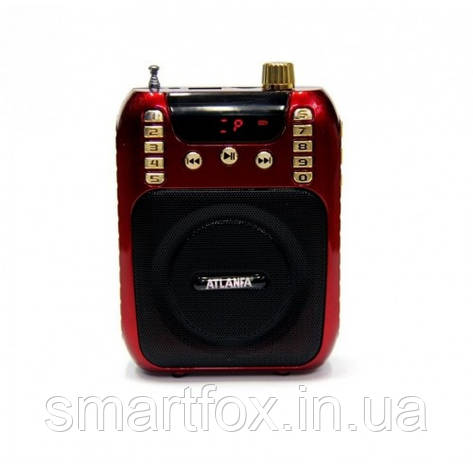 Портативна колонка ATLANFA AT-R30 з USB+SD+дисплей+гучномовець, фото 1