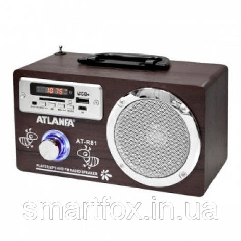 Портативна колонка AT-R81 з USB+SD+світломузика (адаптер від мережі), фото 1