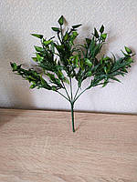 Искусственный лист оливы и папоротника, пластик, 35 см