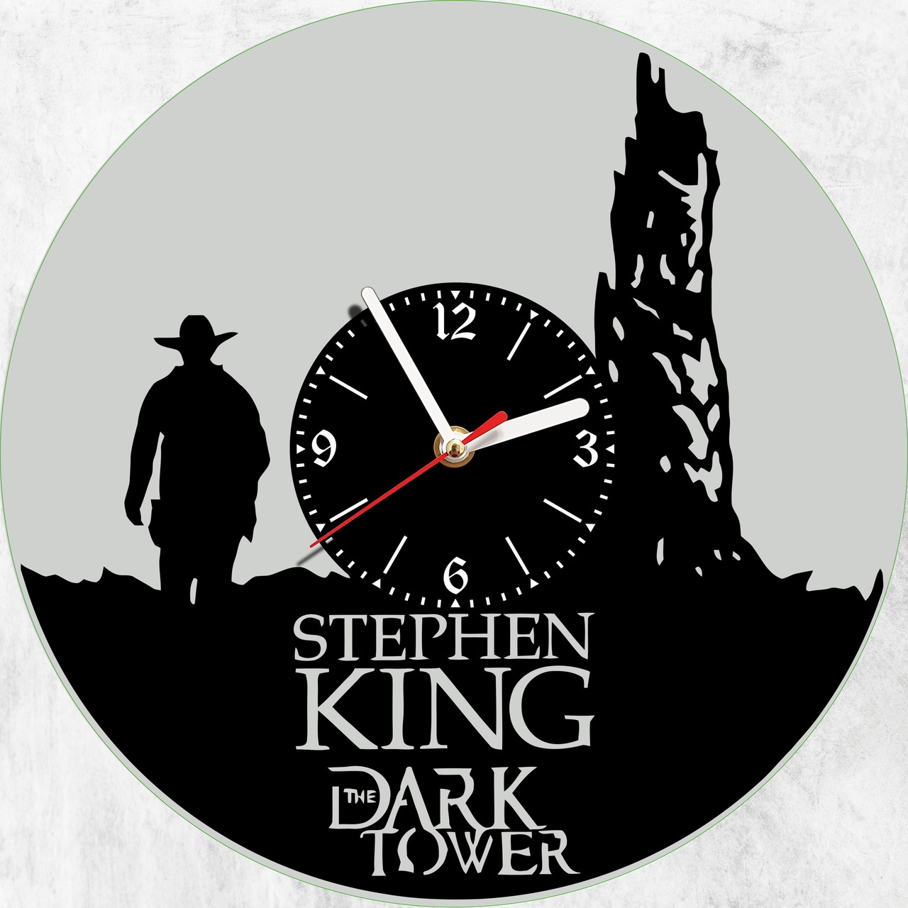 Настінний годинник Темна Вежа Стівен Кінг Dark Tower Stephen King, подарунок фанатам, любителям, фото 1