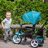 Триколісний велосипед зелений Lorelli Jaguar Luxe Green для дітей від року і до 3-х років