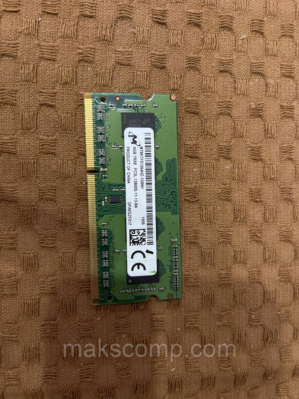 Пам'ять Micron 4G So-DIMM PC3L-12800S DDR3-1600MHz 1.35v (MT8KTF51264HZ-1G6N1), фото 1