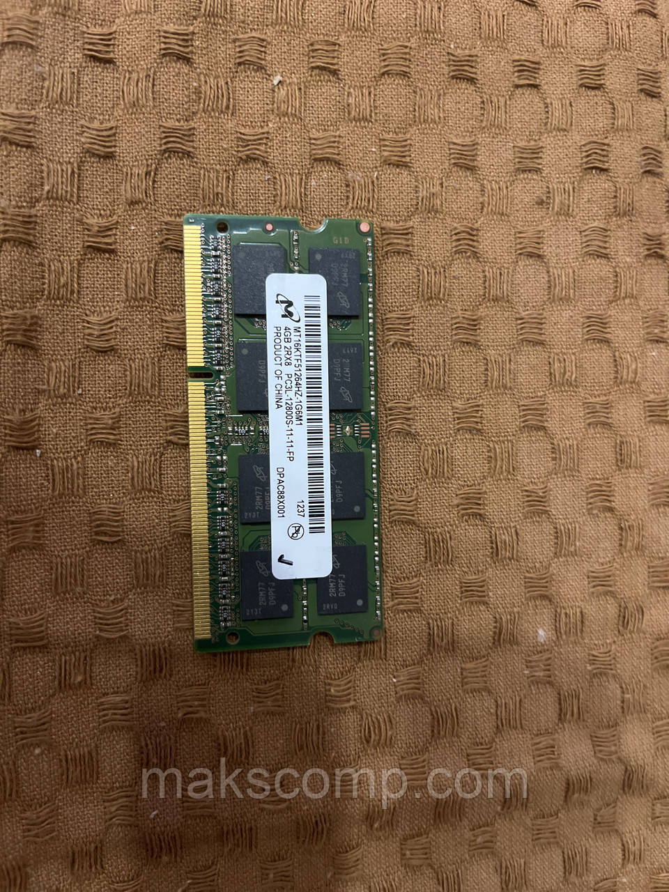 Пам'ять Micron 4Gb So-DIMM PC3L-12800S DDR3-1600 1.35v (MT8KTF51264HZ-1G6M1)