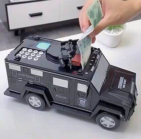 Іграшка-копилка банківська вантажівка з кодовим замком і відбитком пальця