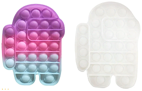 Іграшка Антистрес для дітей Амонг Ас Among Us. Фіджет Антистрес змінює колір (поп іт бульбашки pop it fidget), фото 3