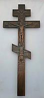 "Крест с распятием" резной из натурального дерева ясеня ЧПУ