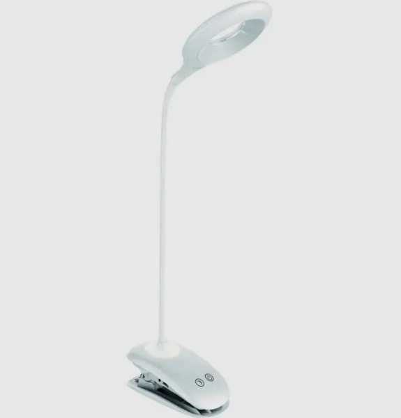Настільна Led-лампа прищіпка Luxel 6W+USB акумулятор 1200ma