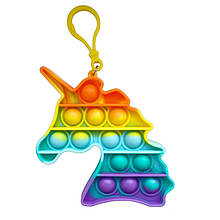 Іграшка-антистрес Pop it для дорослих та дітей "Єдиноріг-брелок веселка" Антистрес Сімпл Дімпл Pop it fidget.