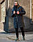 Чоловіча чорна зимова куртка парка з капюшоном, фото 6