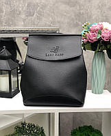 Рюкзак женский городской молодежный модный черный сумка-рюкзак кожзам