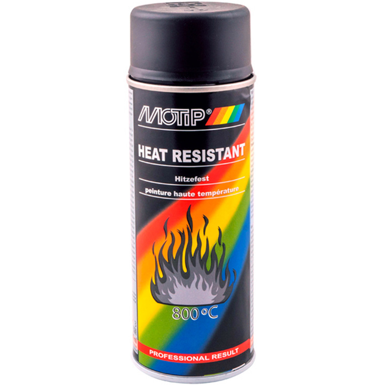 Фарба (емаль) термостійка до 800 ° С Motip Heat Resistant, 400 мл Аерозоль Чорний