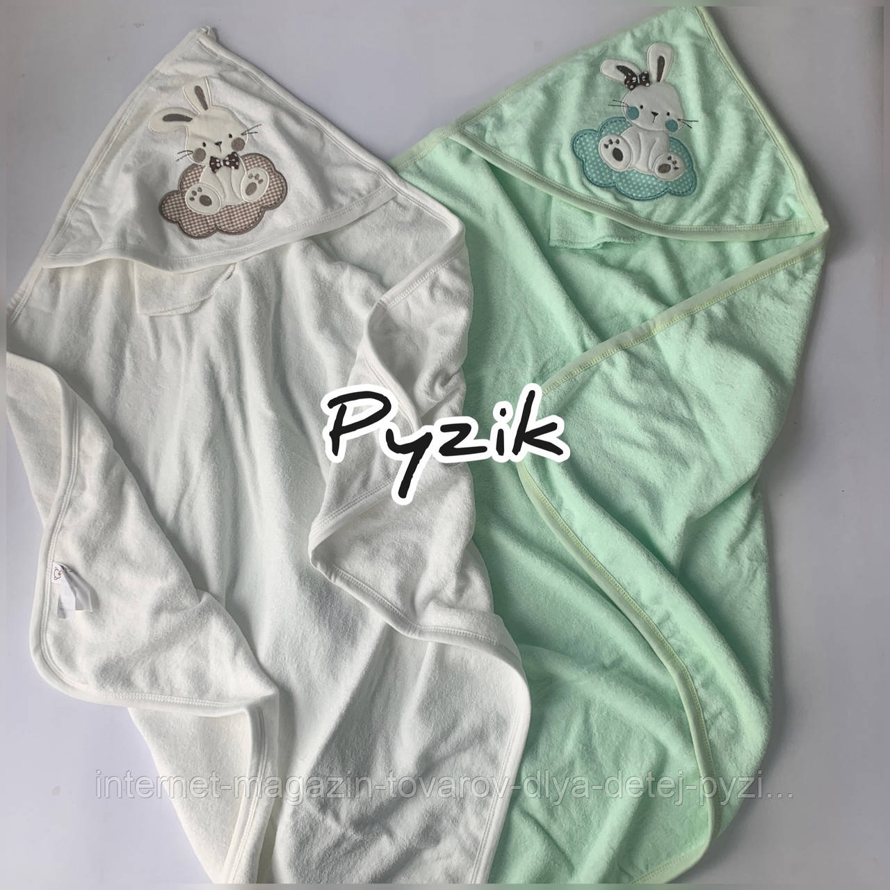 Полотенце-уголок с капюшоном Зайка - фото 1 - id-p378927002