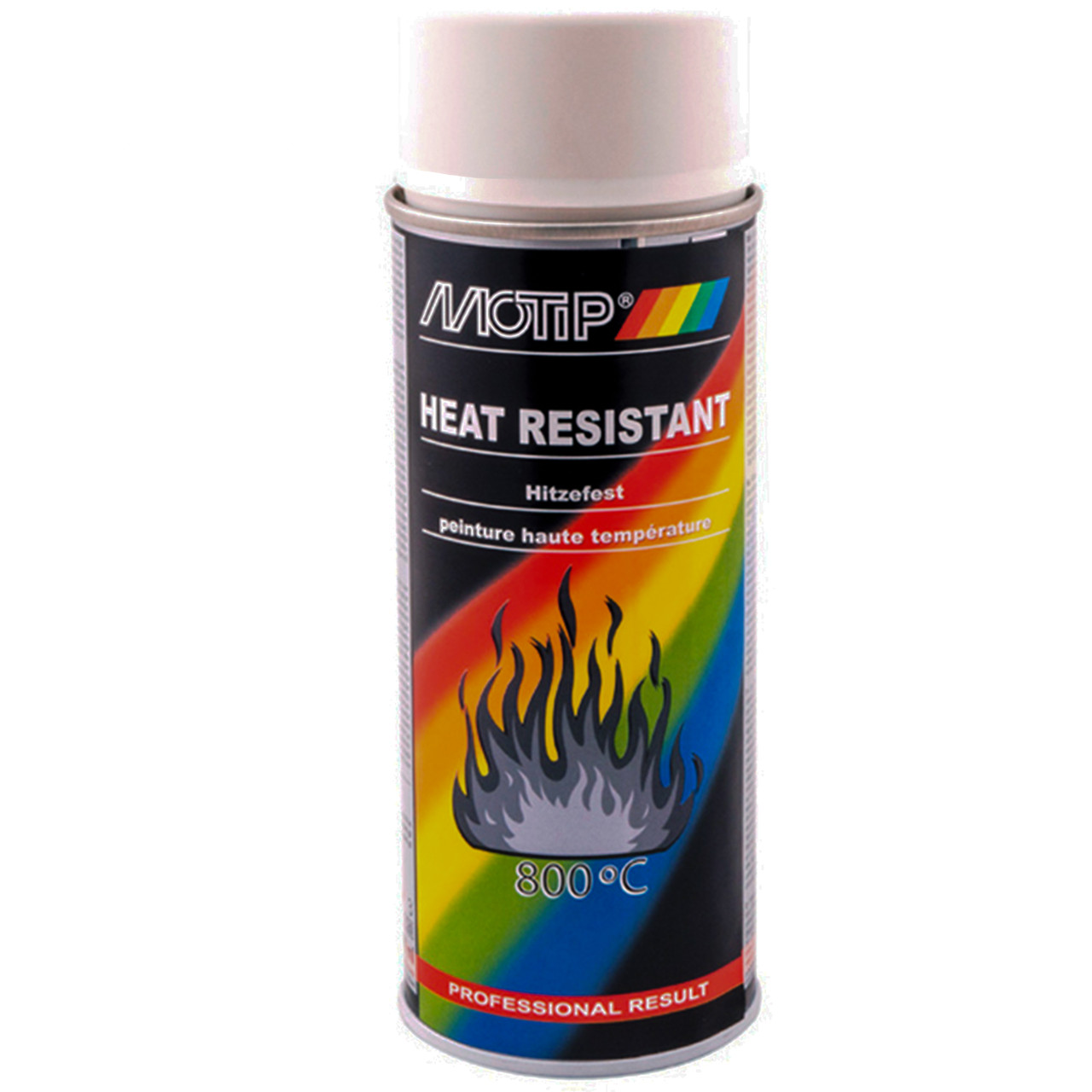 Фарба (емаль) термостійка до 800 ° С Motip Heat Resistant, 400 мл Аерозоль Білий