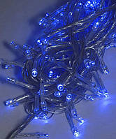 Гирлянда 200 LED, Синий цвет, прозрачный провод, 10 метров