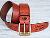 Шкіряний ремінь з персональним гравіюванням "Доброго вечора, ми з України!", фото 5