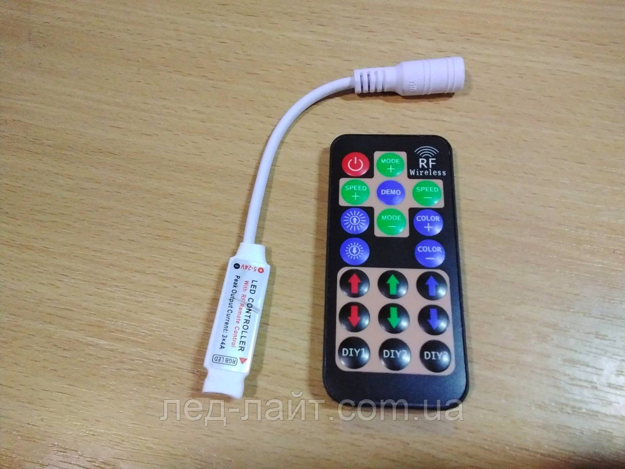 Контроллер RGB 5-24В 6А, пульт RF 19 кнопок - фото 3 - id-p1704459974