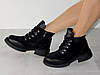 Стильні зимові чорні черевики жіночі комфортні ХІТ, фото 5