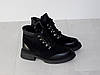 Стильні зимові чорні черевики жіночі комфортні ХІТ, фото 9
