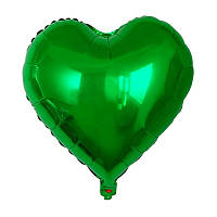 Шар фольгированный сердце зелёное, 18" (45 см)