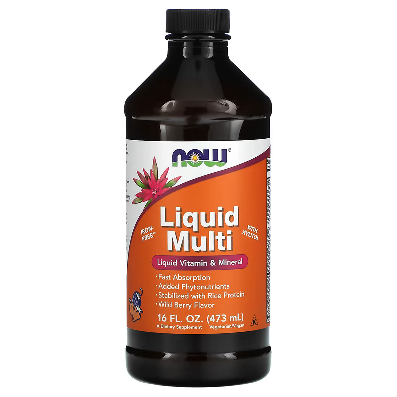 Вітаміни Liquid Multi Wild Berry Flavor Now Foods 473 мл, фото 1