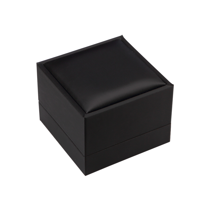 Коробочка для ювелірних прикрас дизайнерська преміум чорна велика, фото 1