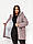 Стильна вільна жіноча куртка-кокон батал від Khan арт.1010 Плащівка «бархіт» фреза/фрез, фото 3
